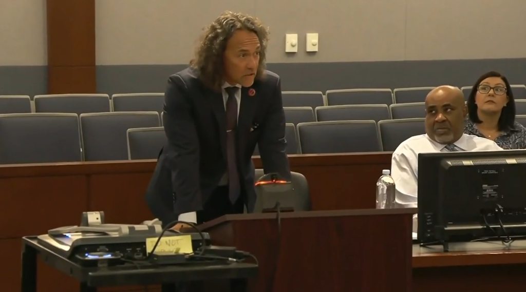 Photograph from the jury selection phase of the trial